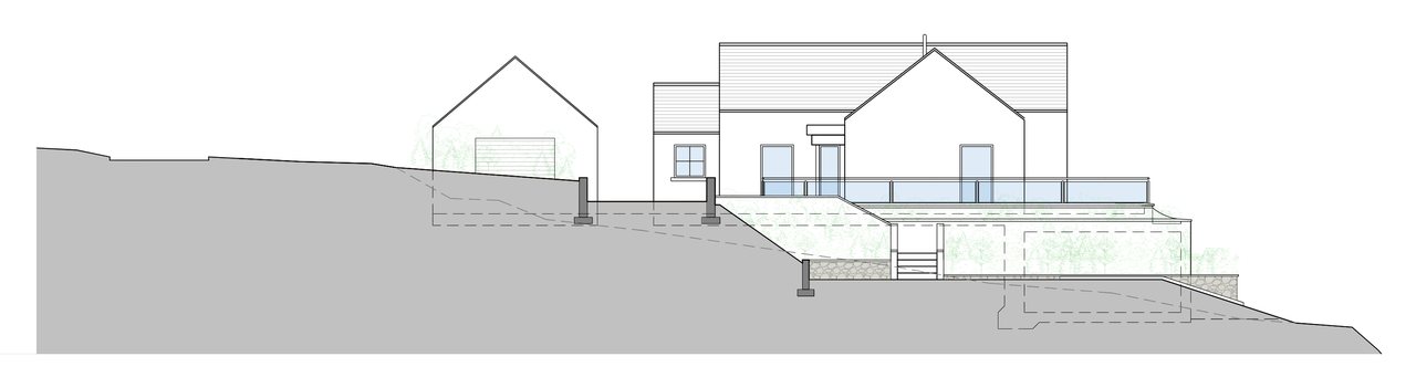 Side elevation drawing