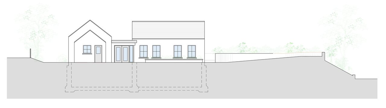 Rear elevation drawing
