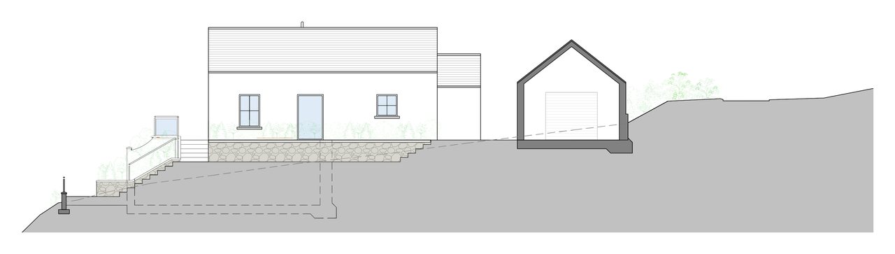 Side elevation drawing